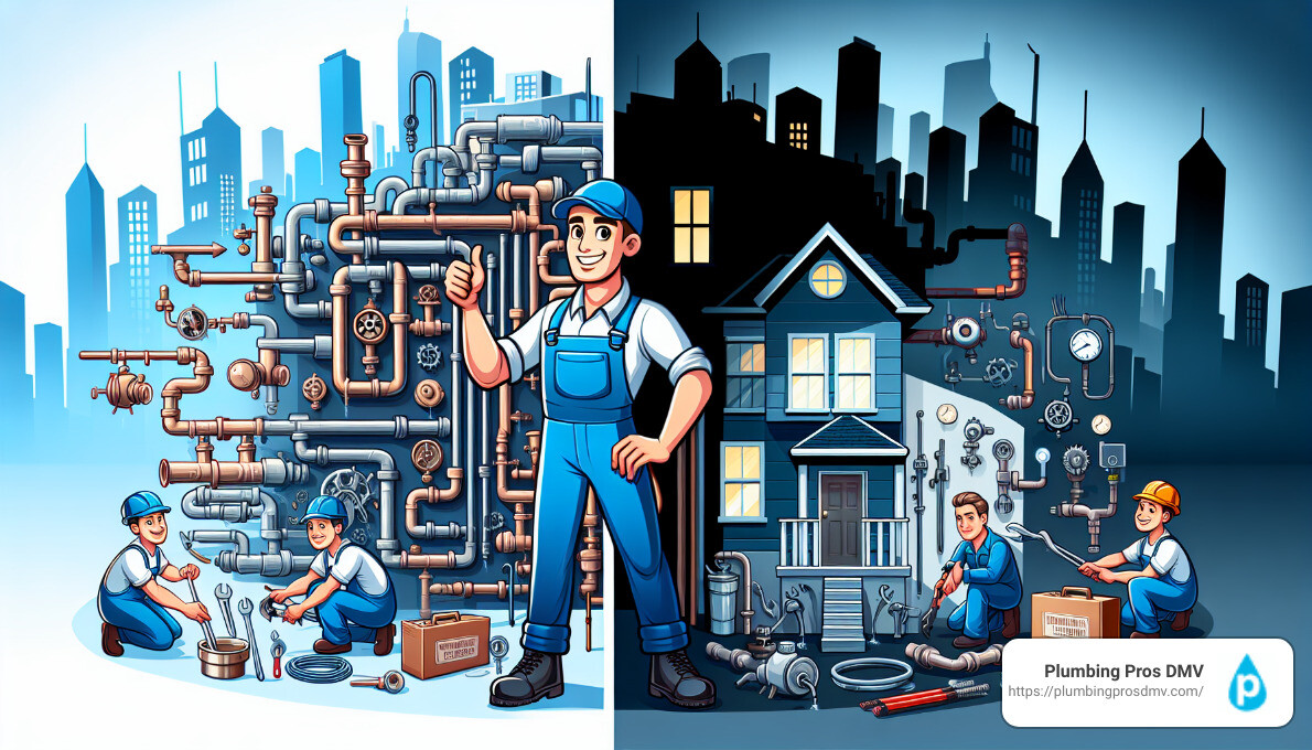 Commercial vs Residential Plumbing - commercial plumbing company Gainesville, VA