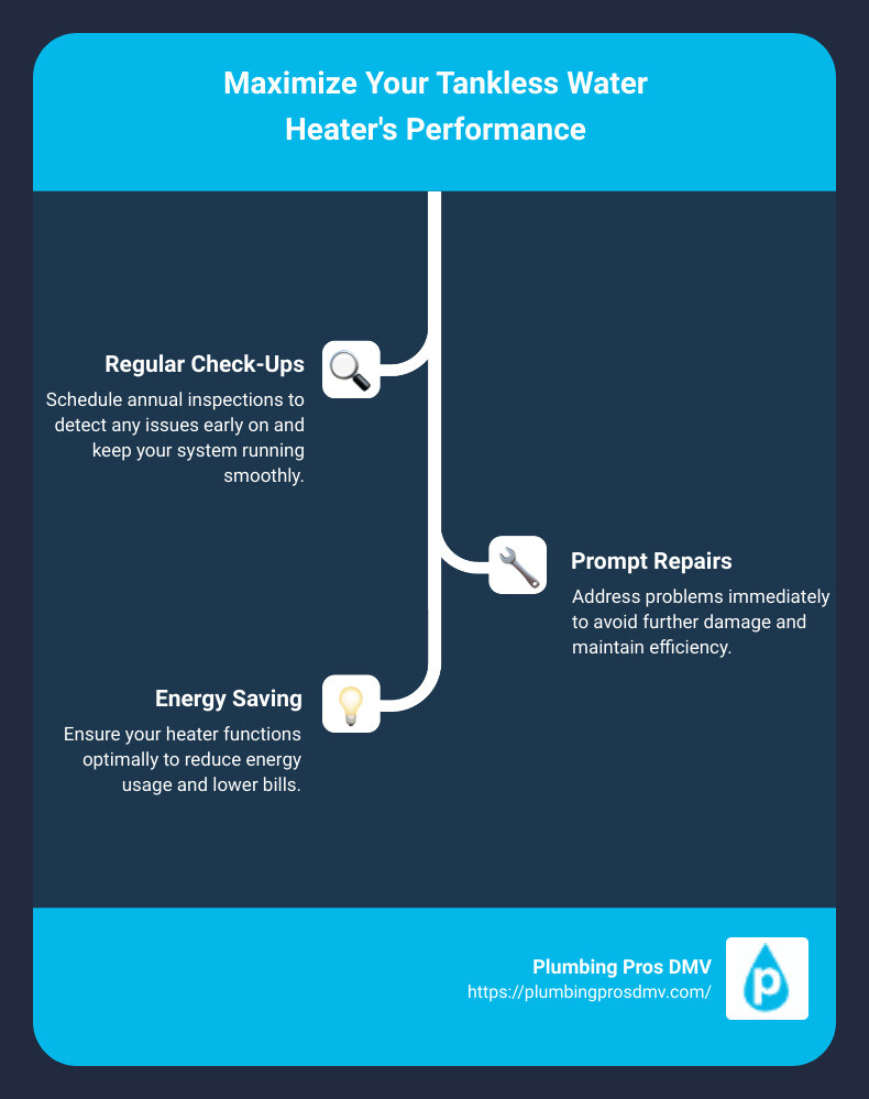 Benefits of Regular Maintenance of Tankless Water Heater - tankless water heater repair service Gaithersburg, MD infographic infographic-line-3-steps Benefits of Regular Maintenance of Tankless Water Heater - tankless water heater repair service Gaithersburg, MD infographic infographic-line-3-steps