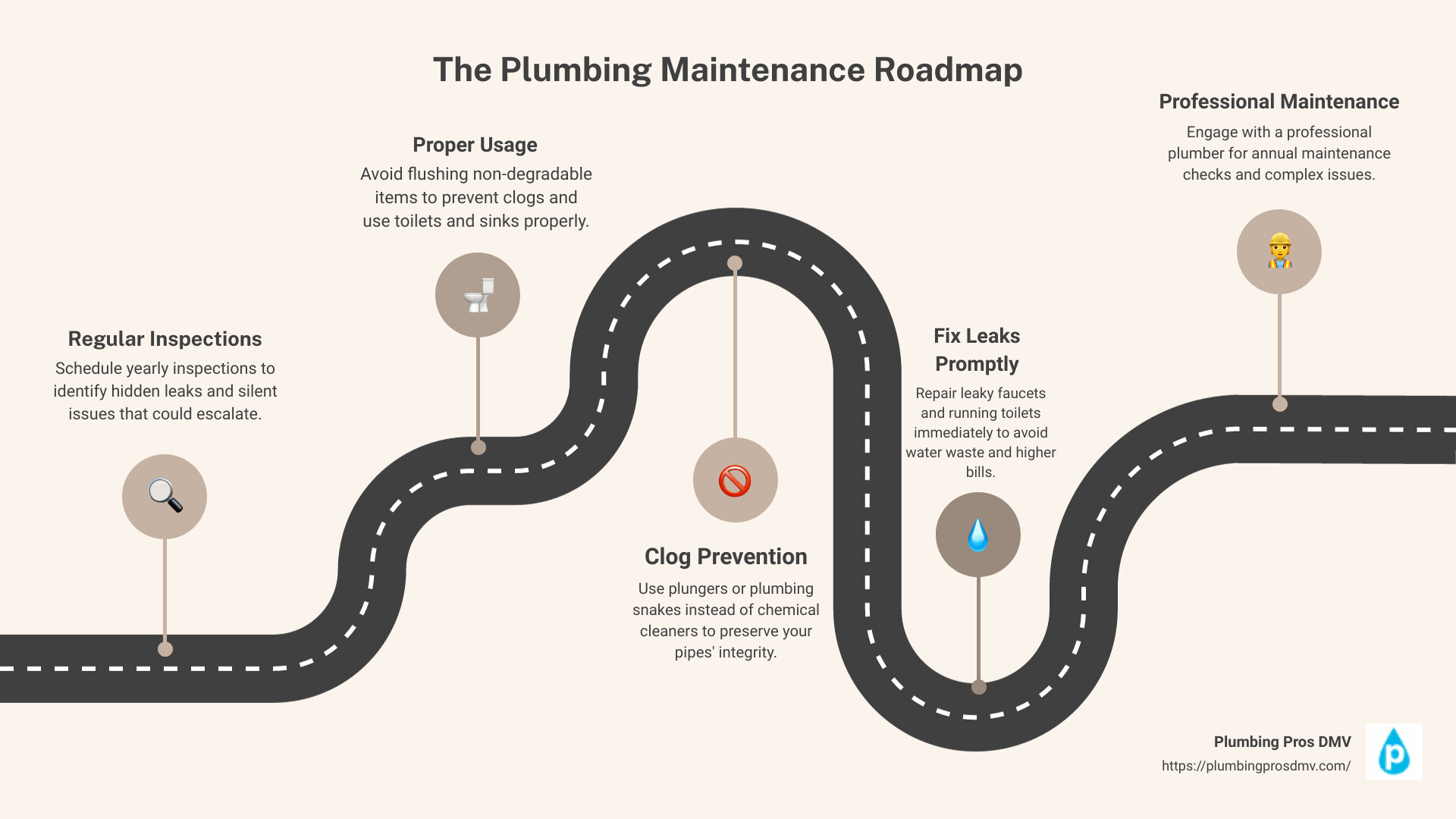 Plumbing Maintenance Infographic - best plumbing maintenance infographic roadmap-5-steps